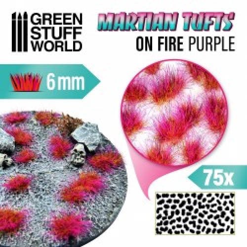 Martian Tufts on fire purple
